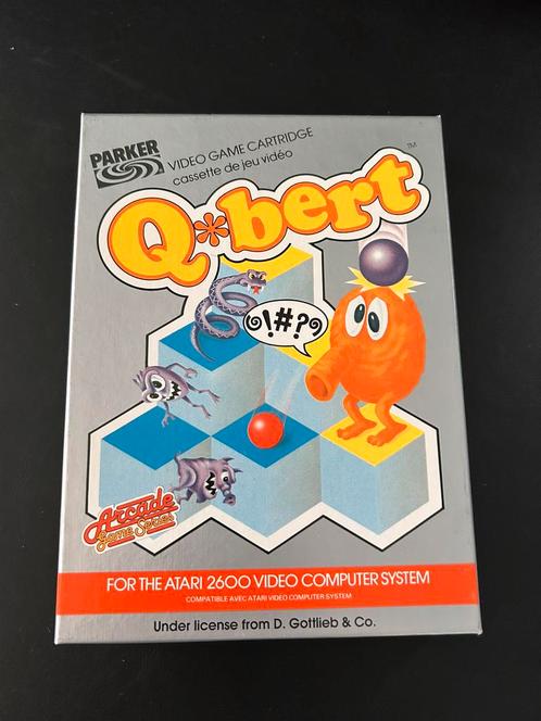 Atari 2600 Q-bert in doos, Spelcomputers en Games, Games | Atari, Gebruikt, Atari 2600, Vanaf 3 jaar, Ophalen of Verzenden