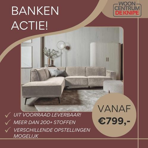Grote bankenactie – direct leverbaar vanaf €799, Huis en Inrichting, Banken | Complete zithoeken, Nieuw, Leer, Stof, Overige materialen