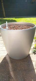 kunststof plantenbak grijs met hydrokorrels en watermeter, Tuin en Terras, Ophalen, Gebruikt, Kunststof, Binnen