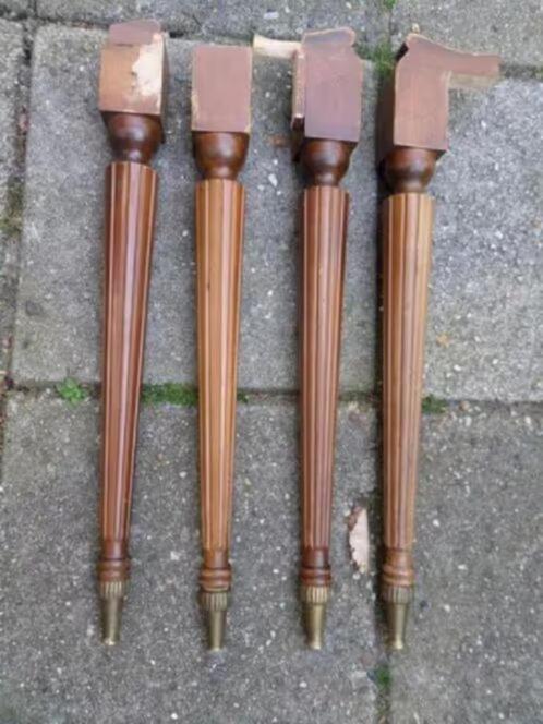 Tafelpoten - Stoelpoten - Teakhout - 50cm lengte, Huis en Inrichting, Tafelonderdelen, Zo goed als nieuw, Tafelpoot, 50 tot 100 cm