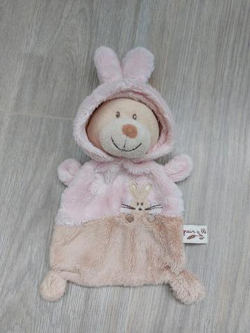 Knuffel knuffeldoekje grain de ble konijn beer K9695 beschikbaar voor biedingen