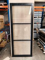 Nieuwe zwarte staal look binnendeur met 3 ramen incl glas, Ophalen, 80 tot 100 cm, 215 cm of meer, Binnendeur