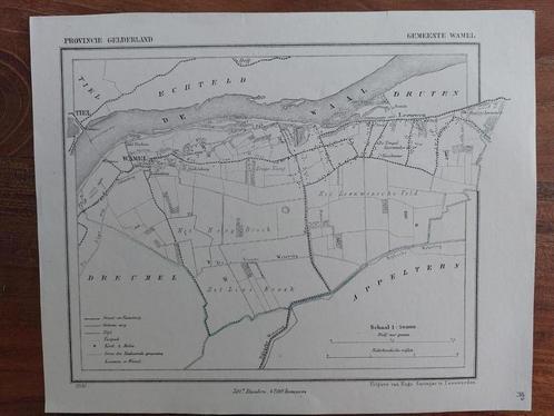 190 / Wamel Appeltern Dreumel Litho uit 1867 van J. Kuyper, Antiek en Kunst, Kunst | Litho's en Zeefdrukken, Ophalen of Verzenden