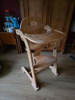 Massief houten verstelbare kinderstoel, Ophalen, Gebruikt, Meegroeistoel