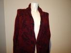 Sarah Pacini bordeaux rood vest deels mohair speld One Size, Kleding | Dames, Truien en Vesten, Verzenden, Sarah Pacini, Maat 42/44 (L)