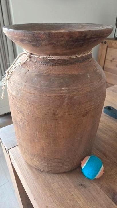 Zéér grote Nepalese pot 41,50 cm hoog. 80 euro incl verzendk, Huis en Inrichting, Woonaccessoires | Vazen, Ophalen of Verzenden