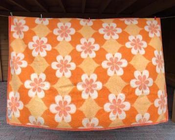 Hollandse AaBe deken oranje zuiver scheerwol  beschikbaar voor biedingen