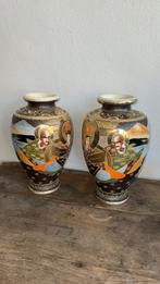 Set Japanse Satsuma vazen – handbeschilderd, veel goud, Ophalen