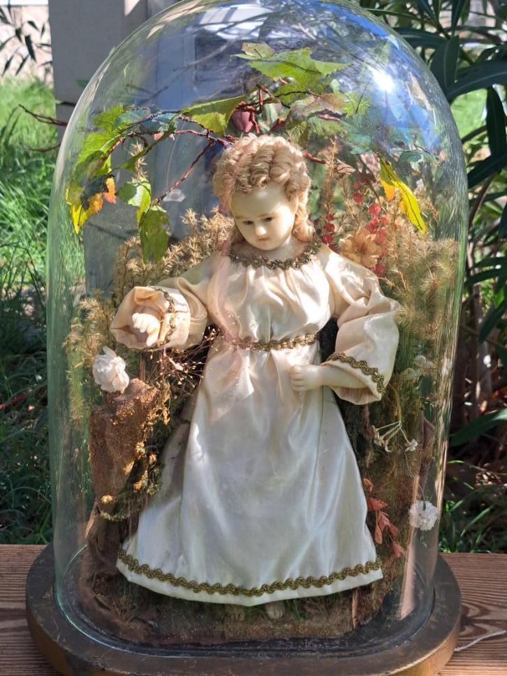 Antiek Wassen kindje in Stolp, Antiek en Kunst, Curiosa en Brocante, Ophalen