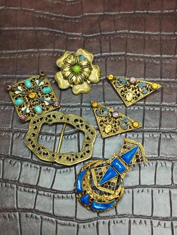 zeldzame vintage sieraden, oud Tsjechoslowakije beschikbaar voor biedingen