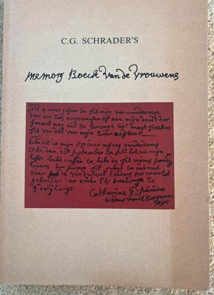 ‘Memoryboeck van de vrouwens’.boek van Friese vroedvrouw, Boeken, Overige Boeken, Zo goed als nieuw, Ophalen of Verzenden
