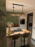 Boomstam hanglamp | Boomstamlamp | Houten lamp | Lange lamp, Ophalen of Verzenden, Nieuw, Metaal, 50 tot 75 cm