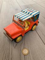 Blikken Travelling Jeep 1975 Tin Toys. In goede staat, Antiek en Kunst, Antiek | Speelgoed, Ophalen of Verzenden