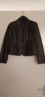 Promiss leren blazer bruin maat 42, Promiss, Bruin, Maat 42/44 (L), Nieuw