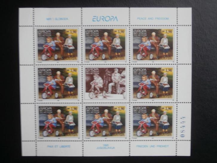 JOEGOSLAVIE 1995; VELLETJES EUROPAZEGELS, Postzegels en Munten, Postzegels | Europa | Overig, Postfris, Joegoslavië, Verzenden