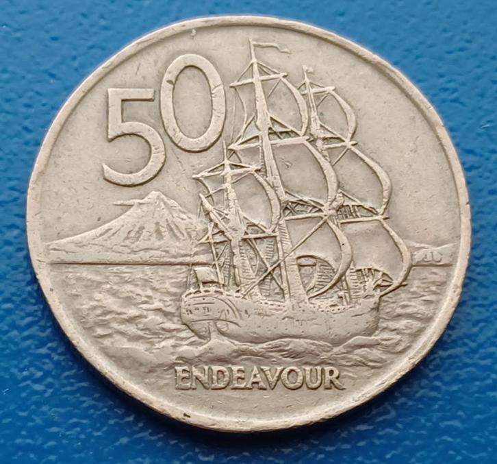 Nieuw Zeeland 50 cents - 1967, Postzegels en Munten, Munten | Oceanië, Losse munt, Verzenden