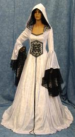 Witte victoriaanse jurk (steampunk renaissance middeleeuwse), Historisch, Nieuw, Kleding, Verzenden