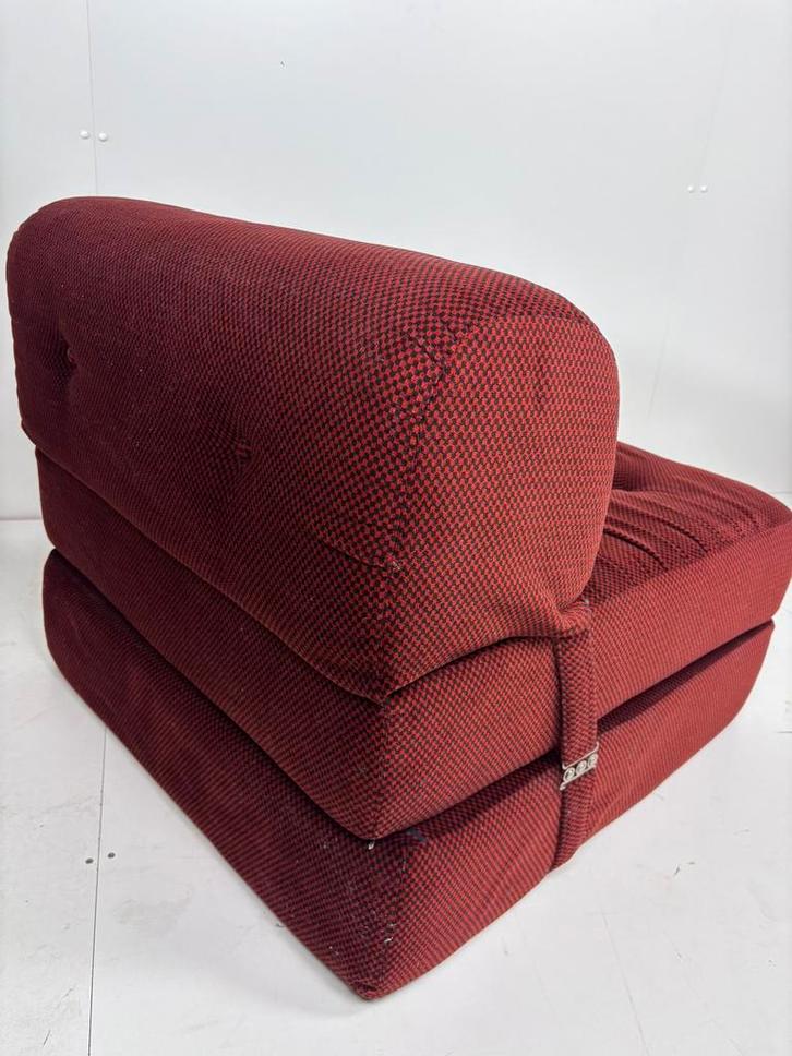 Vintage slaapstoel fauteuil, Huis en Inrichting, Banken | Voetenbanken en Poefen, Gebruikt, Minder dan 50 cm, Rechthoekig, Ophalen