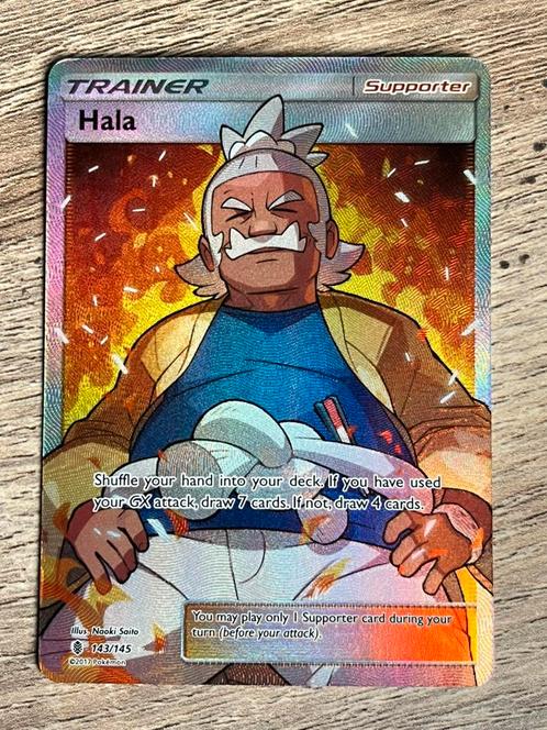 Hala - Giardians Rising 143/145 - Pokemon Kaart, Hobby en Vrije tijd, Verzamelkaartspellen | Pokémon, Zo goed als nieuw, Losse kaart