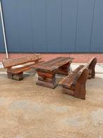 3 delige picknick bank 2.5 meter., Ophalen, Gebruikt, Rechthoekig, Hout