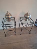 2 klassieke Sidetable's, Huis en Inrichting, Ophalen, Zo goed als nieuw, Metaal, 25 tot 50 cm