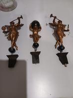 Set antieke beelden van friese staart klok, Antiek en Kunst, Ophalen of Verzenden