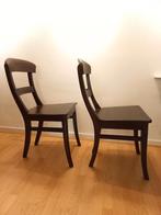 Eetkamerstoelen, Huis en Inrichting, Stoelen, Ophalen, Gebruikt, Bruin, Twee