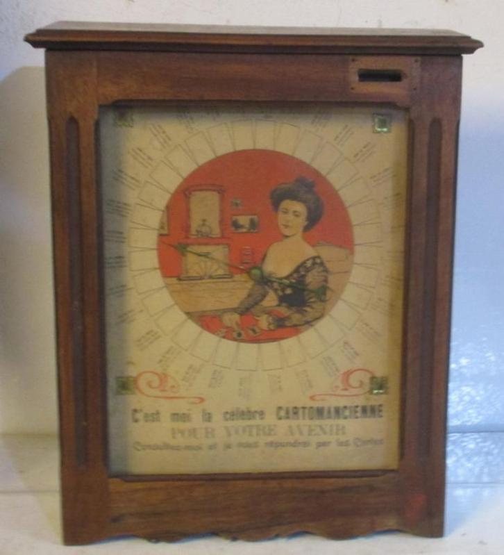 antieke kermis munt automaat kaartlegster waarzegger, Antiek en Kunst, Curiosa en Brocante, Ophalen