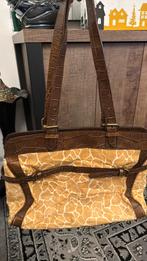 Claudio Ferrici  tas leer, Ophalen, Zo goed als nieuw, Bruin, Handtas