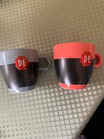 Douwe Egberts cappucino ,,krijt”mokken, Huis en Inrichting, Keuken | Servies, Ophalen of Verzenden, Zo goed als nieuw, Overige stijlen