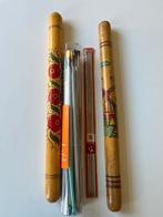 Vintage brei naalden kokers hout kunststof breinaalden, Ophalen of Verzenden, Gebruikt, Breien