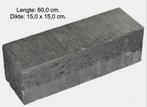 GEZOCHT ! Antraciet Betonnen Stapelblokken 60x15x15; Gratis!, Ophalen, Biels, Zo goed als nieuw, Minder dan 25 cm