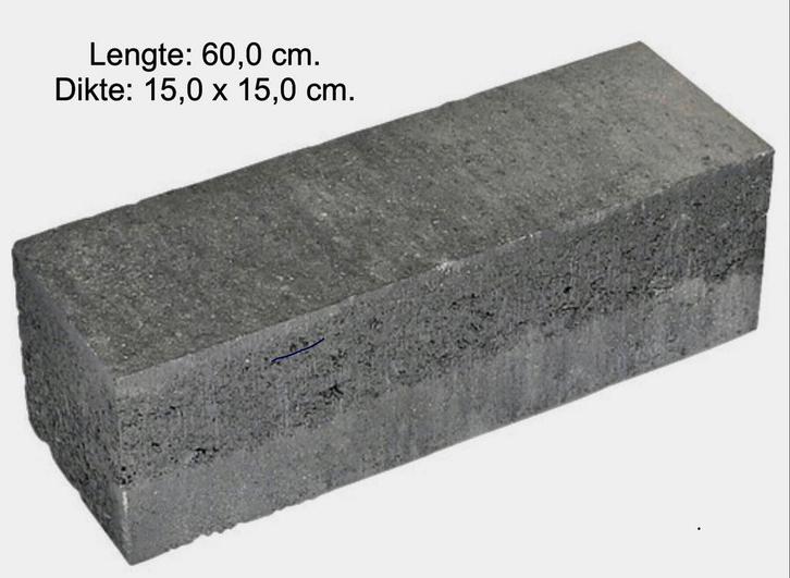 GEZOCHT ! Antraciet Betonnen Stapelblokken 60x15x15; Gratis!, Tuin en Terras, Bielzen en Borders, Zo goed als nieuw, Biels, Beton