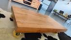Teak salontafel houten teakhout salon tafel met wielen, Huis en Inrichting, Tafels | Salontafels, Ophalen, Teakhout, 50 tot 100 cm