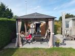 partytent met vast dak en gordijnen., Tuin en Terras, Ophalen, Overige materialen, 3 ramen of meer, 250 tot 500 cm