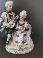 Antiek Porseleinen Beeldje Muzikanten, Ophalen of Verzenden