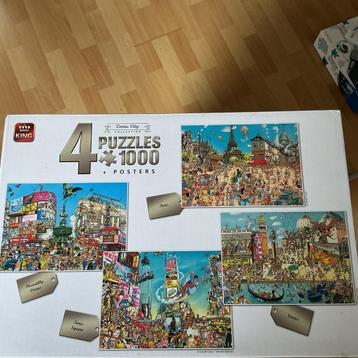 King Comic City Puzzels - 4 x 1000 stukjes. beschikbaar voor biedingen