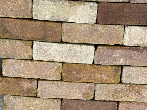 Nr. 9 Partij lingeformaat geel gen. bezand getrom, Tuin en Terras, Tegels en Klinkers, Nieuw, Klinkers, Beton, 10 m² of meer, Ophalen of Verzenden