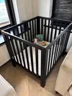 Cabino Baby Box Nova Zwart inclusief kleed, Ophalen, Zo goed als nieuw, Rechthoekig, In hoogte verstelbaar