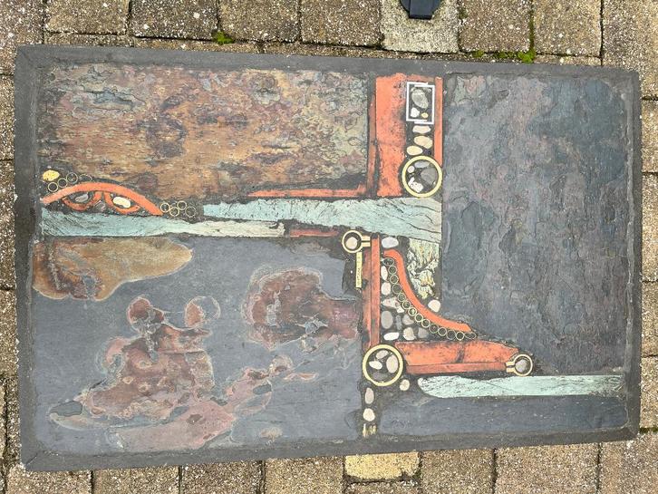 Paul Kingma 1979 salontafel 76x120, Huis en Inrichting, Tafels | Salontafels, Gebruikt, Minder dan 50 cm, 50 tot 100 cm, 100 tot 150 cm