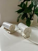 Set 2x retro witte bedlamp. Smyg Ikea. wit metalen wandlamp, Huis en Inrichting, Ophalen of Verzenden, Zo goed als nieuw, Metaal