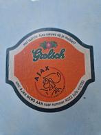 5 BIER VILTJES MET OUDE LOGO AJAX EN GROLSCH, Ophalen of Verzenden
