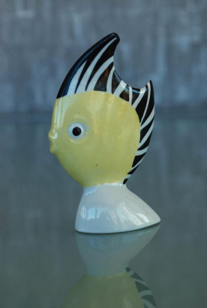 Porselein Art Deco Vis 3 v.a. €5,- Vintage Stilistisch 60's, Antiek en Kunst, Curiosa en Brocante, Verzenden