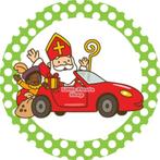 L616 icing frosting sint en piet in auto 20cm eetbare print, Ophalen of Verzenden, Nieuw, Taarten, Versiering