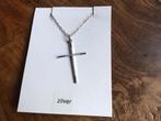 Zilveren kruis met zilveren ketting ,zilver kruisje, Ophalen