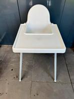 Ikea Antilop. Witte Kinderstoel met Eetblad en Gordel, Ophalen, Gebruikt, Overige typen, Gordel(s)
