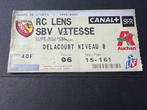 Voetbal ticket RC Lens - Vitesse Arnhem UEFA Cup 28 okt 1999, Ophalen of Verzenden, Gebruikt, Vitesse, Poster, Plaatje of Sticker