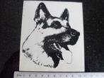 ruit sticker herdershond hond herder vintage dog, Verzenden, Zo goed als nieuw, Dier en Natuur