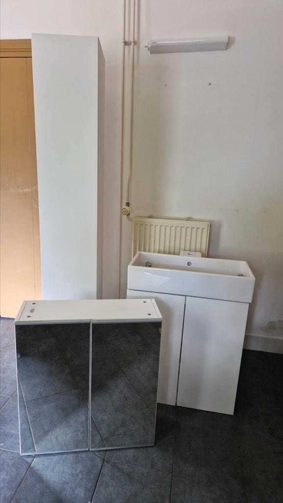 Witte badkamerset van Ikea, Huis en Inrichting, Badkamer | Badkamermeubels, Gebruikt, Minder dan 100 cm, 50 tot 100 cm, 25 tot 50 cm