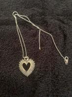 Witgouden ketting briljant hanger, Sieraden, Tassen en Uiterlijk, Wit, Ophalen of Verzenden, Zo goed als nieuw, Hart